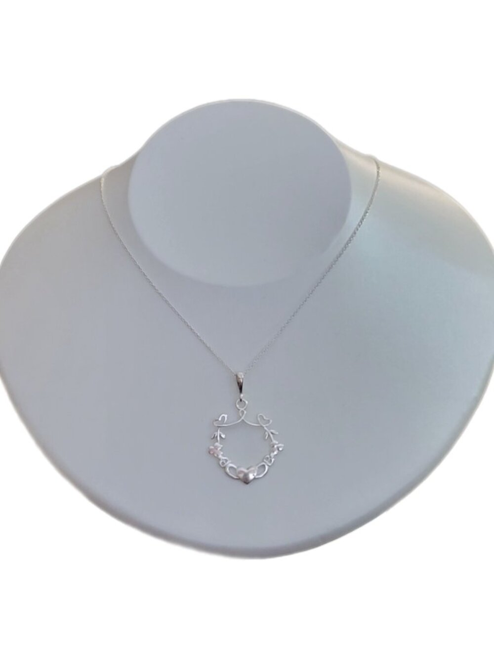 Irish Claddagh Necklace 925 Sterling Silver 20" Chain NWT - Picture 3 of 6